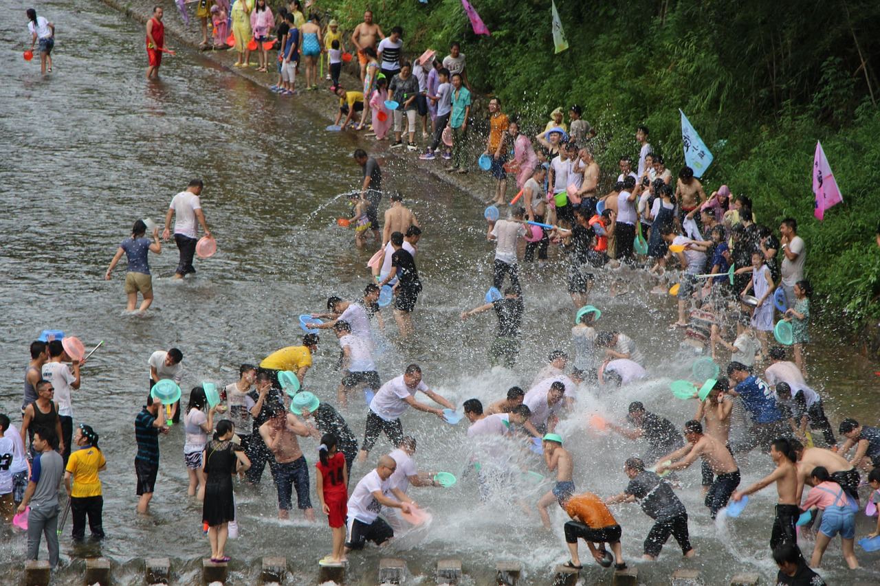 Songkran is een bijzonder natte Thaise traditie